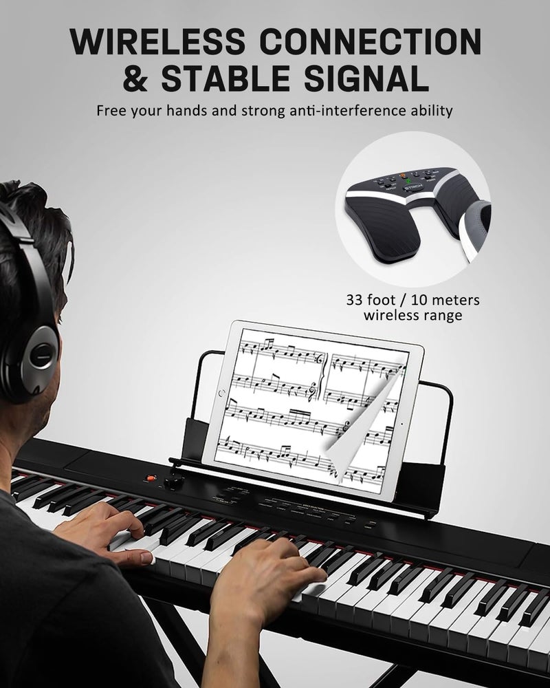 STRICH Wireless Page Turner Pedal, 5 Modes, Portable & Anti-slip, Footswitch Page Turner Quiet Operation for iPad, Performances and Teaching, SPT-20 - Image 4